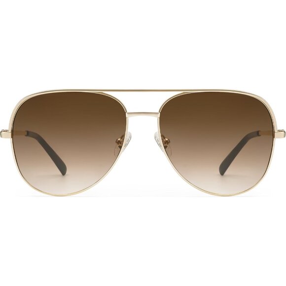 Oversized Aviator Sunglasses Men Women UV400 Protection Metal Frames Gift - Picture 2 of 5